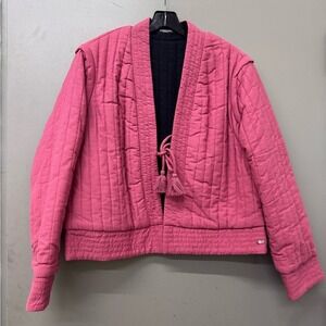 SCOTCH & SODA Quilted Reversible Pink and Black Organic Cotton Jacket size large